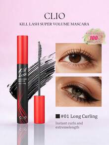 Clio Kill Lash 極致防水睫毛膏 No.01 捲翹加長 7g/0.24oz，純素配方，豐盈捲翹加長，防暈染防水，細刷頭易上妝，適合初學者，韓系美妝，Olive Young，禮品 - 01 長捲髮 - 查看 2