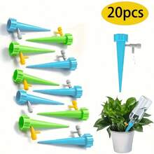 20pcs Automatic Watering Device, Slouchy Watering Assistant, Self-Spraying Nozzle, Adjustable Plant Watering Head With Slow Release Control Valve, Suitable For Outdoor And Holiday Plant Watering - Multicolor - View 9