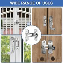 2pcs Brushed Stainless Steel Sliding Door Bolt Lock, Door Latch, Suitable For Garden Door, Window, Bathroom, Bedroom Sliding Door, Includes Installation Screws - DD - View 7