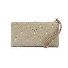 PRETTYZYS 1pc Green Long Wallet Fashion Print Bifold ID Window Multi-Card Slot Card Holder Wallet Coin Purse Bill Large Capacity Multi-Function Phone Wallet Handbag Wrist Strap Student Coin Purse Business Daily Travel Christmas Gift Valentine's Day Gift All Season Back To School - Green - View 6
