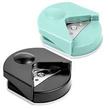 1pc DIY Round Corner Trimmer R4 Chamfer Cutting Tool Manual Photo Paper Card Right Angle Sharp Angle Arc Trimming Paper Cutter School Supplies - Purple - View 5