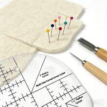Curved Angle Cutter Patchwork Ruler | Acrylic Sewing Patchwork Ruler Quilting Template | DIY Sewing Supplies Sewing Template Patchwork Tools | Curved Angle Cutter Ruler - Clear - View 4