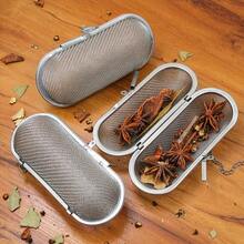 1/2pcs Stainless Steel Reusable Seasoning Strainer, Capsule Tea Infuser, Spice Ball Box With Chain Hook, Soup Filtration Net, Suitable For Loose Leaf Tea, Stew, Brine, Hot Pot, Home Kitchen And Catering Use - Silver - View 5