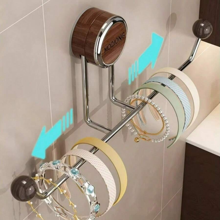 1 buah Gantungan Kombinasi Multifungsi, Rak Penyimpanan Dinding Tanpa Bor, Cocok untuk Bando, Aksesori Rambut, Kalung, Jam Tangan, dan Barang Kecil, Solusi Penyimpanan Kamar Mandi dan Kamar Tidur Tahan Lama Tanpa Bor, Rak Penyimpanan Perhiasan, Gantungan Praktis yang Mudah Dipasang, Dekorasi Ruangan, Perlengkapan Perjalanan