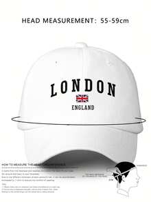 1款中性復古棒球帽，印有「LONDON ENGLAND」字樣與英國國旗圖案，柔軟可調節貼合，適合作為英國旅遊紀念品與禮物 - LONDON - 查看 8