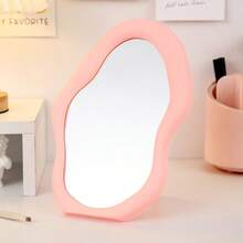 1pc Makeup Mirror, Desktop Standing Vanity Mirror, Student Dorm Room Makeup Mirror - Multicolor - View 11