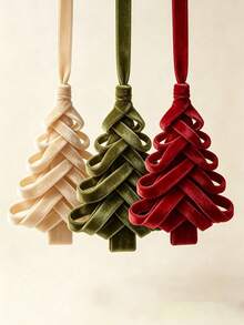 3 Rolls Velvet Ribbon, 1cm Wide, 500cm Total Length, Premium Christmas Ribbon For Christmas Tree Decoration, Gift Wrapping, Wreath Accents - Multicolor - View 8