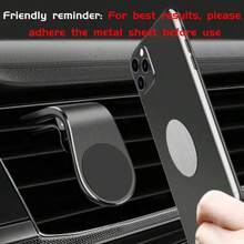 Universal L-Shaped Magnetic Car Phone Holder, Multi-Angle Adjustable, Air Vent Clip-On Installation, Compact Design; Equipped With Dedicated Air Vent Base, Hands-Free Driving Convenience; Aluminum Alloy Body, Multiple Colors Available, Compatible With Most Car Air Vents And Mainstream Smartphones - Multicolor - View 8