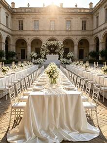 1pc Elegant White Rectangular Tablecloth - Soft And Smooth Polyester Fabric, Suitable For Weddings, Birthdays, Parties, Christmas, Thanksgiving, Easter, Independence Day And Other Special Occasions, Multipurpose Tablecloth | Classic Elegant | Polyester Tablecloth - Multicolor - View 3