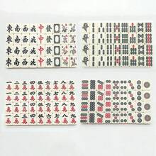 Travel Essential Mahjong Set: 144 Tiles, Durable Compact ABS Material - Classic Fun, Suitable For Travelers Aged 14 And Above, Small Mahjong - Multicolor - View 11
