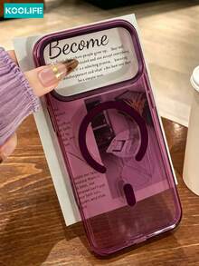 Funda de teléfono magnética transparente color rojo vino, carcasa de TPU transparente minimalista y a prueba de golpes, compatible con iPhone 18 Pro Max, 18 Pro, 17, 17 Pro, 17 Pro Max, 16 Pro, 15 Pro Max, 16 Pro Max, 15, 15 Pro y 16 - Rojo cereza - Ver 2
