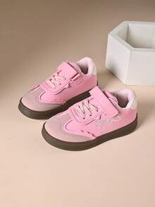 New Style Sports Shoes For Boys, Hook-And-Loop Comfortable Flat Shoes For Girls, Training Shoes - Hot Pink - View 2