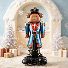 1pc 150cm Giant Bear Shaped Nutcracker Christmas Party Decoration Cartoon Foil Balloon Toy - View 4