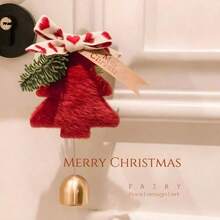Christmas Bow With Bell, Decorative Gold Bell Pendant Hanging Suitable For Indoor Outdoor Home Car Bag Party Decoration Christmas Gift Christmas Decoration (One Size Random Style) - Multiple Styles - View 1