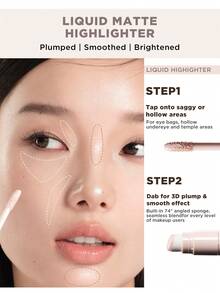 JUDYDOLL Orange Blossom Glow Contour Liquid, Highlighter Stick Liquid Contour Makeup, Nose Shadow Facial Sculpting, Hadiah Kencan, Ramah untuk Pemula, Penggunaan Pribadi, Perlengkapan Pernikahan - Kontur #01 Keren - View 4