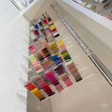 DIY Acrylic Nail Sample Display Board, Transparent Design, Used For Displaying Gel Nail Polish Colors, Portable Nail Gel Color Rack - Brown - View 6