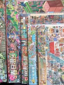 3D Layered Stereoscopic Scene Stickers Vintage Small Town Street Landscape Stackable Collage Stickers Aesthetic Scrapbook Material Adult DIY Handmade Kit Stress Relief Hobby Gift Halloween Christmas Party Decoration - A - View 10