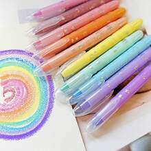 10/20 buah Krayon Warna yang Dapat Dihapus, Merah Muda Terang - Mudah Dicampur, Sempurna untuk Buku Bergambar, Proyek Seni, dan Perlengkapan Sekolah, Menggambar - MultiWarna - View 1