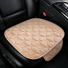 1pc Car Seat Cushion, New Petal Exquisite Design, With Storage Bag, Front Row Single Piece, Plush Material, Comfortable And Warm, No Binding, Breathable, All-Season Single Seat Pad, Suitable For Sedan, MPV, SUV, Truck, RV - Petal - View 4