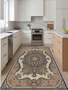 Digitally Printed Non-Slip Washable Runner And Area Rug Living Room Carpet, Modern Design | Modern, Scandinavian, Bohemian And Classic Styles | 100% Polyester - Black - View 8