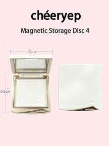 chéeryep 4-Grid Magnetic Makeup Palette, DIY Empty Magnetic Color Palette, Replaceable 4-Grid Storage Box - Magnetic Storage Disc 4 - View 5