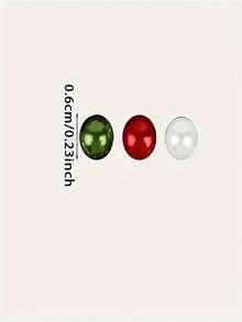 400 buah Manik-manik Longgar Lubang Lurus Berwarna-warni Motif Natal, Sangat Cocok untuk Pembuatan Perhiasan DIY dan Kerajinan Tangan - MultiWarna - View 3