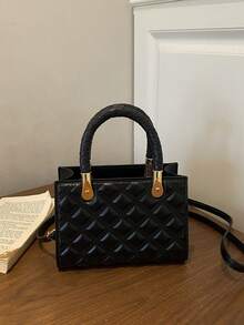 This Stylish Solid-Color Retro Handbag Can Easily Hold Everyday Essentials And Is Suitable For Various Styles And Occasions. - Multicolor - View 10