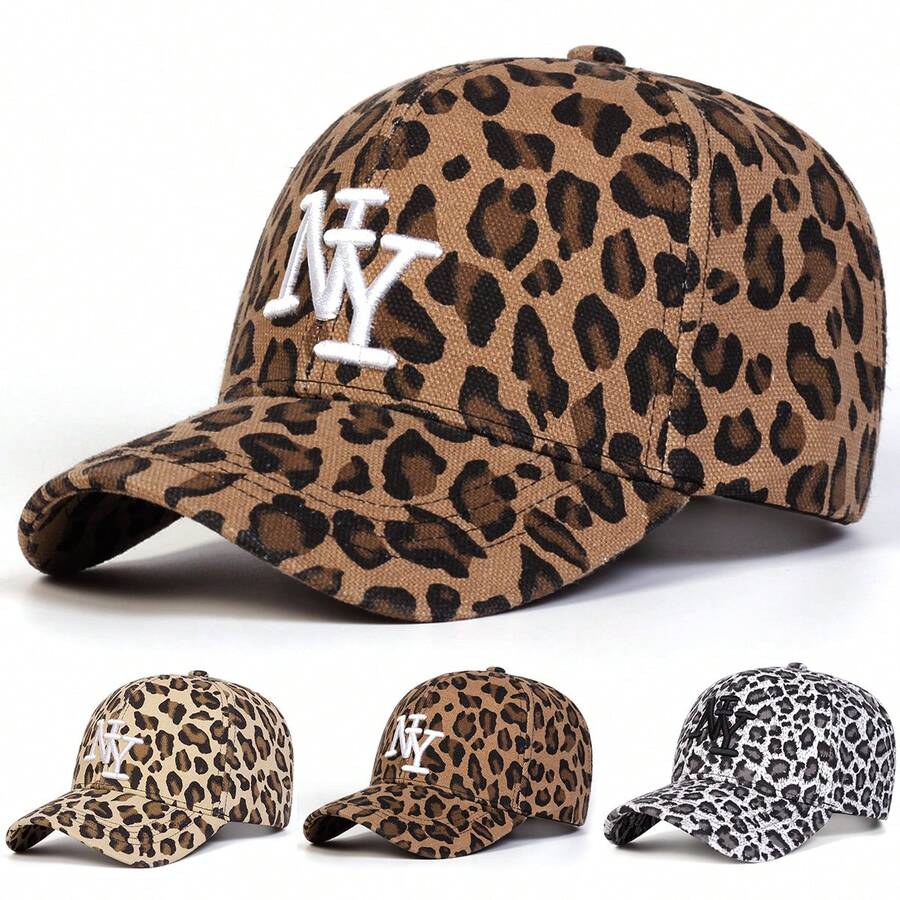 1pc Women's NY Letter Embroidered Baseball Cap, Street Fashion Casual Hat For Spring/Autumn Outdoor, Travel, Beach - Multicolor - View 1