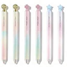Twist Neutral Pen Lucky Boom Student Practice Rotating Ink Core 0.5 Black, Quick-Dry Homework Pen, Learning, Office - Multicolor - View 2
