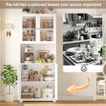 Glass Display Cabinets - White - View 7