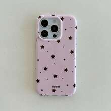 Vintage Black Brown Tortoise Shell Foil Texture Phone Case Compatible With IPhone 16 Pro Max Apple 15 Soft Shell 14 New 12 Pro Full Coverage 13 Pro Max Anti-Drop Protective Cover Women 18 Pro Max Niche 18 - Pink - View 2