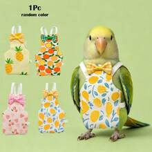 1pc Parrot Diaper Bird Poop Catcher Clothing Peony Cockatiel Breathable Flight Suit Available Sizes S/M/L Random Color Style - 1PC - View 2