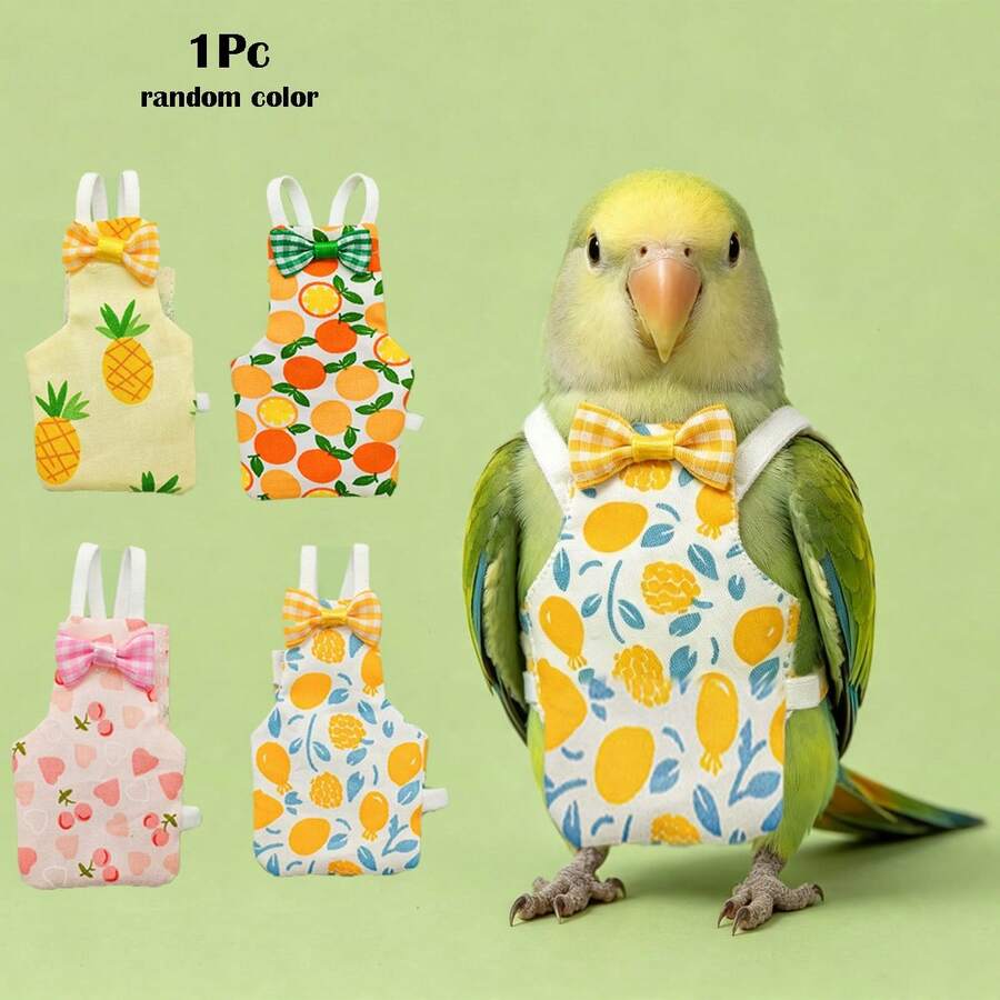 1pc Parrot Diaper Bird Poop Catcher Clothing Peony Cockatiel Breathable Flight Suit Available Sizes S/M/L Random Color Style