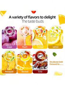 1PC Multi-Flavour Fruit Flavour Rings For Mugs, Round Flavour Rings For Mugs, Creative Fun Flavouring Rings, Fruit Flavour Rings, Water Drinking Device - Multicolor - View 4