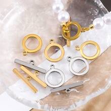 5Pcs Stainless Steel Round OT Clasp Jewelry Connector Buckle Suitable For DIY Necklace Bracelet Jewelry Ending Clasp Accessories - Stainless Steel Buckle - View 6