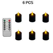 6/12/24 cây nến LED điện tử không lửa nhấp nháy màu trắng ấm, nến trà giả dùng pin, phù hợp cho đám cưới, ngoài trời, trang trí bàn, quà tặng lãng mạn - hoàn hảo cho Ngày của Mẹ, trang trí lễ hội, trang trí tiệc - Ánh sáng trắng ấm-L - Xem 7