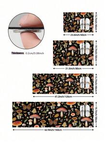 1/2pcs Diatomaceous Earth Bath Mat, Vintage Mushroom Pattern, Super Absorbent, Non-Slip, Perfect For Bathroom, Kitchen And Dining Room, Quick Dry, Ideal Home Decor And Bathroom Mat Gift, Holiday Gift! - Multicolor - View 9