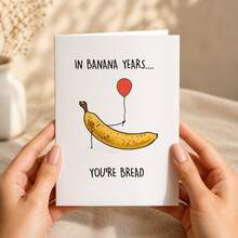 Humorous Banana Bread Pun Greeting Card, Adult Birthday Card, 1 Card + 1 Red Envelope, 5 X 7 Inches, 350gsm Cardstock, Blank Inside For Personalized Message, Suitable As A Humorous Birthday Gift For Friends And Family - Sets - View 11