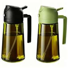 2/1pc 16oz/470ml Kitchen Olive Oil Dispenser Bottle With Stickers, 2-In-1 Olive Oil Spray Bottle, Suitable For Cooking, Air Fryer And Salad - View 13