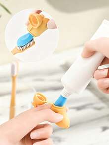 Yellow Banana-Shaped Toothbrush Holder With Small Banana-Shaped Toothpaste Portable Storage Box, Travel Storage Portable Tool, Toothbrush Head Protective Clip, Toothbrush Storage Clip, Toothbrush Dust-Proof Protective Cover, Toothpaste Holder, Portable Design Easy To Carry, Dust-Proof Lid, Suitable As Gift For Couples, Friends, Family, Teachers, Travel Enthusiasts, Home, Dorm, Vacation Essential, Suitable For Birthday Gift, Back To School Gift, Wedding Accessory, Spring And Summer Essential - Multicolor - View 7