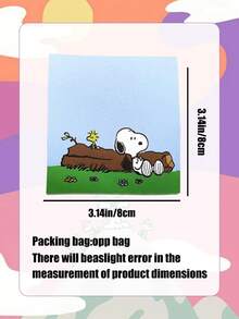 Snoopy Mixed-Style Cartoon Printed Notepad, Cute Border Design Of Notepaper, Daily Office And School-Related Record-Keeping Supplies - Multicolor - View 4