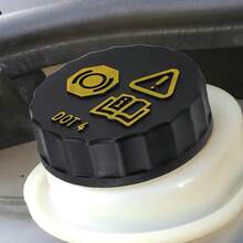 Car Brake Fluid Reservoir Caps Double-Layer Dustproof Brake Caps Replacement High-Density Brake Fluid Cover For Auto Motorcycle - 1 - View 3