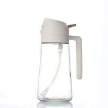 Plastic Large-Capacity Press-Type Oil Bottle For Kitchen, Non-Greasy Atomizing Oil Sprayer. - Multicolor - View 7