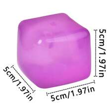 BEERUS Macaron Gradient Ice Cube Squishy, Soft TPR Maltose Core Fingertip Toy, Sensory Soothing Stress Relief Toy, Office Classroom Home Desktop Decor Toy - Multicolor - View 6