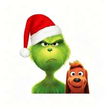 The Grinch Green Fur Monster Cartoon Character Christmas Decoration Car Sticker, PVC Car Body Decoration Sticker, Home Atmosphere Decoration Sticker, Wedding Decoration Sticker, Party Decoration Sticker, Store Glass Door Sticker, Restaurant Decoration Sticker, Funny And Interesting Car Decoration Sticker, Suitable As Christmas Gift For Friends And Family, Halloween Costume Prop - Multicolor - View 17