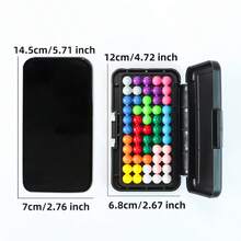 [Brain Upgrade]Smart Magic Beads 3D Puzzle | Geometric Physics Educational Toy | STEM Teaching Aid + Plastic Storage Box | Portable Stress Relief Desktop Toy - Multicolor - View 10