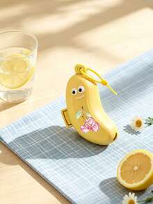 Cute Banana-Shaped Toothbrush Head Storage Box, Dust-Proof And Portable, With Lanyard And Hook. Its Dual-Compartment Design Can Store Manual Toothbrushes And Electric Toothbrushes Simultaneously, Suitable For Home Bathroom, Business Travel, Camping, Tourism And Other Occasions. - Multicolor - View 1