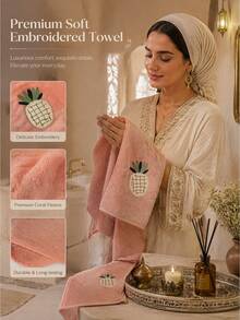 1/2pcsPremium Coral Fleece Bath Towel Set, Ultra Soft & Highly Absorbent Microfiber Towels For Bathroom, Quick Dry.Super Absorbent Microfiber Bath And Hand Towels, Quick Dry, Lightweight, Gentle On Skin For Daily Use - Multicolor - View 2