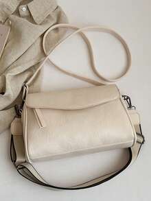 Retro Korean Style Women's Shoulder Bag Casual Versatile Crossbody Bag Spring 2026 Fashion PU Leather Bags - White - View 3