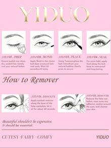 YIDUO 300PCS C Curl Wispy Lash Clusters, Mixed Length 10‑16mm Individual Cluster Eyelashes, Ultra‑Thin Band DIY Lash Extensions For Clean Girl Daily Makeup - Multicolor - View 8